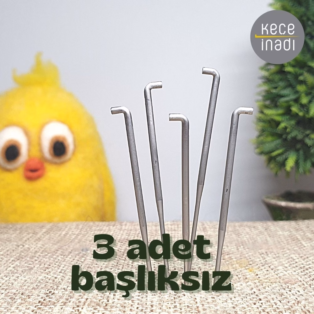 3 adet Başlıksız Keçe İğnesi (Kodu Seçiniz) 3 adet Başlıksız Keçe İğnesi (Kodu Seçiniz)