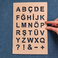 Keçe Şablon - Harfler