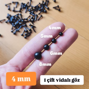 4mm siyah göz - 1 çift