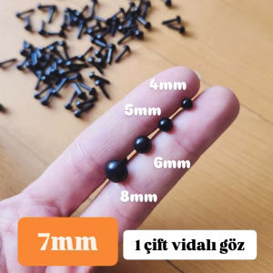 7mm siyah göz - 1 çift