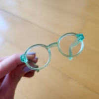 Figürler için Gözlük - 6,5cm - Acık yesil