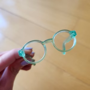 Figürler için Gözlük - 6,5cm - Acık yesil