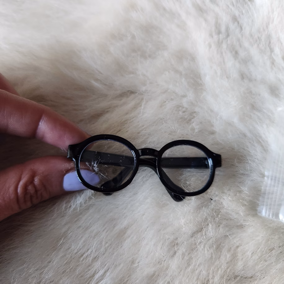 Figürler için Gözlük - 6,5cm - siyah