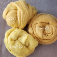 Uzun Lifli Keçe Yünü - Sarı